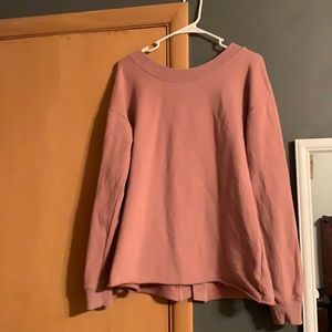 Mauve sweatshirt tie back